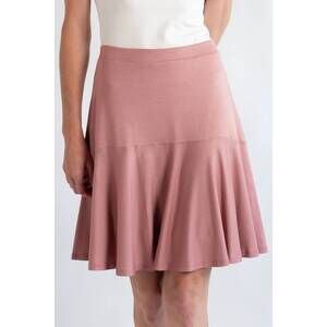 NEW REVIR knit crepe wilder skirt in faded rose